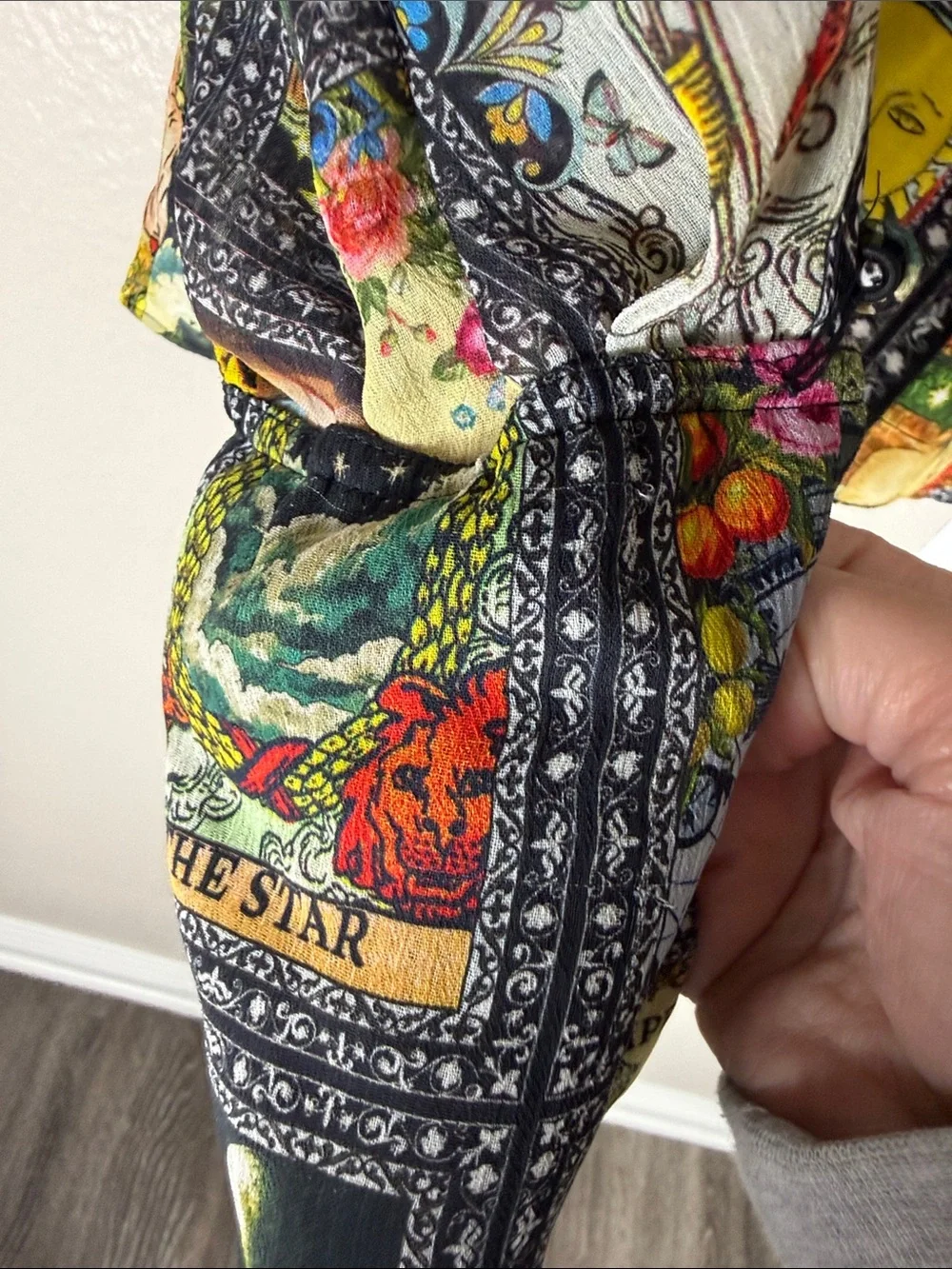 Alice + Olivia Wan Silk Blouse in Enchanted Tarot - Picture 13 of 14